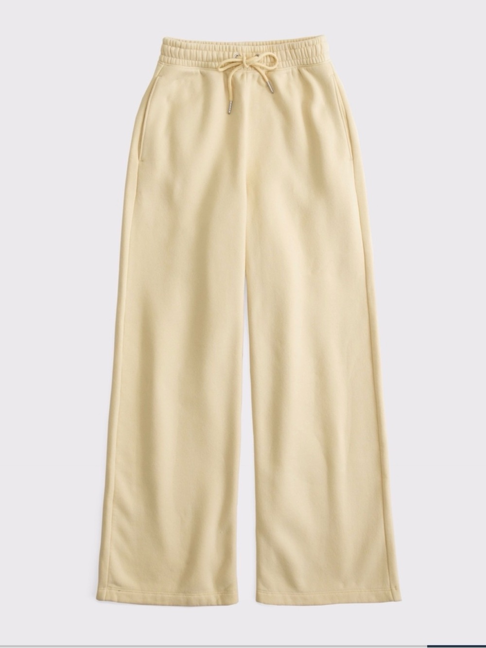 A&F High Rise Sunday Drawstring Sweatpants in Butter Yellow - Picture 7 of 7